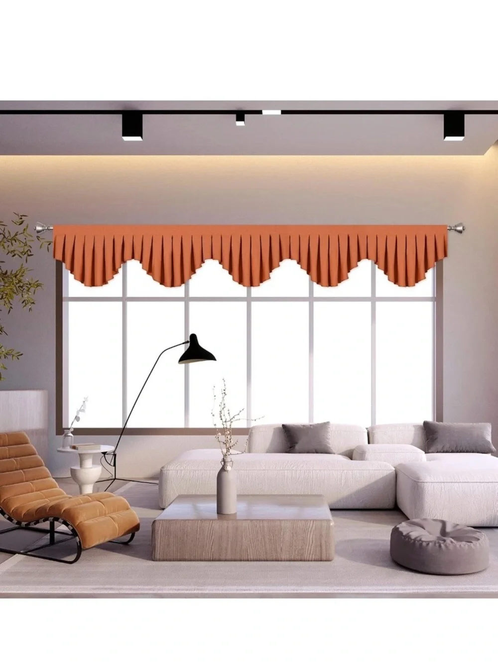 OYRING energy efficient rod pocket curtain valance blackout valences for windows